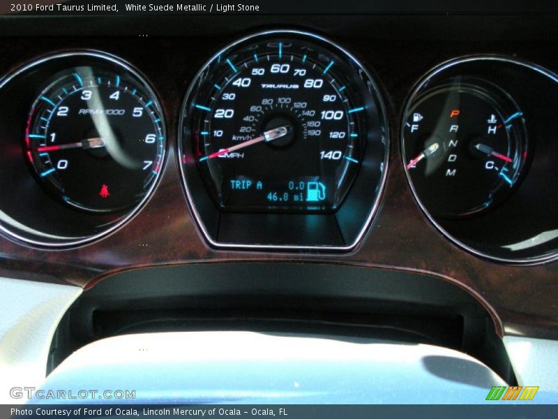 White Suede Metallic / Light Stone 2010 Ford Taurus Limited