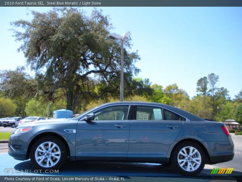 Steel Blue Metallic / Light Stone 2010 Ford Taurus SEL