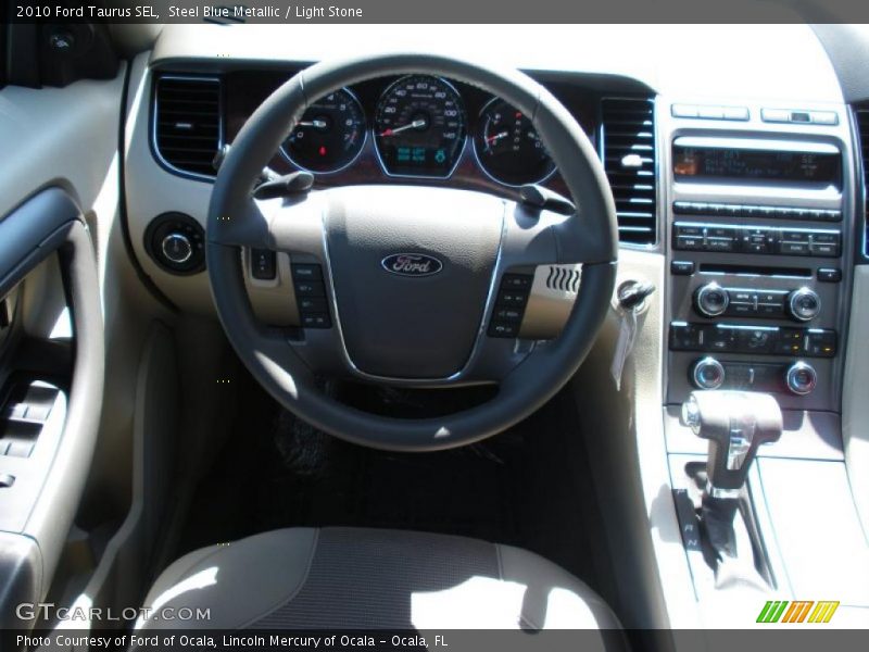 Steel Blue Metallic / Light Stone 2010 Ford Taurus SEL