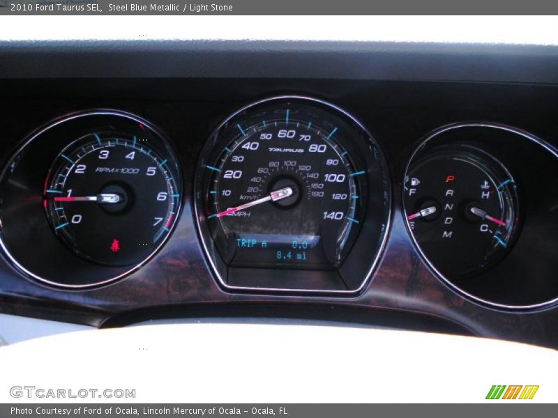 Steel Blue Metallic / Light Stone 2010 Ford Taurus SEL