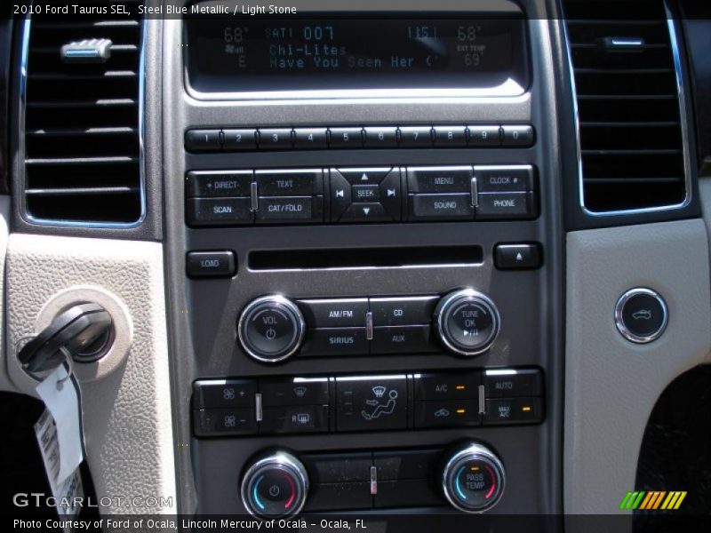Steel Blue Metallic / Light Stone 2010 Ford Taurus SEL
