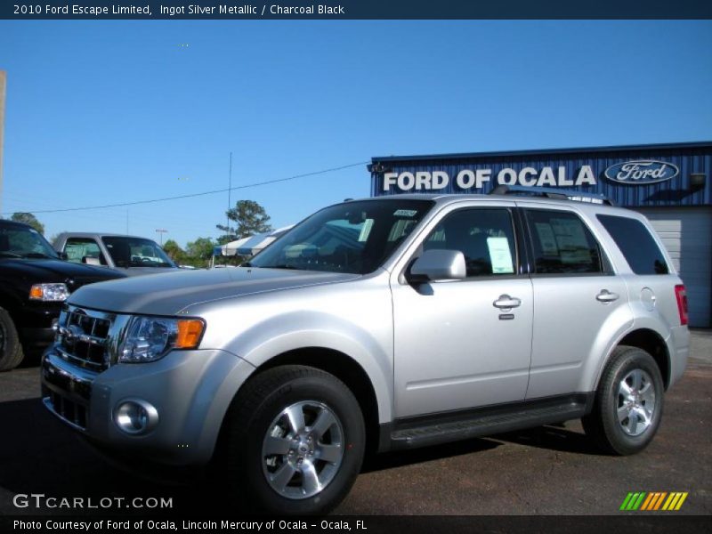 Ingot Silver Metallic / Charcoal Black 2010 Ford Escape Limited