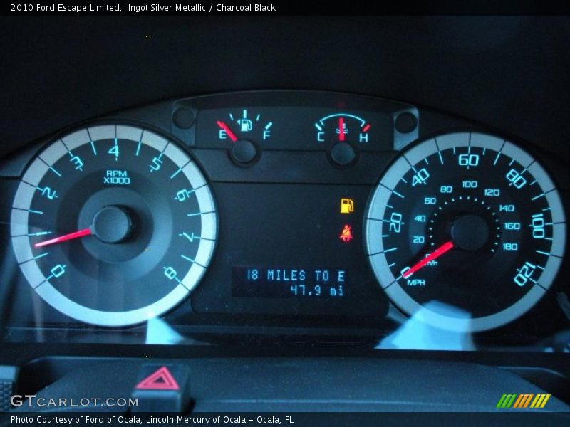Ingot Silver Metallic / Charcoal Black 2010 Ford Escape Limited