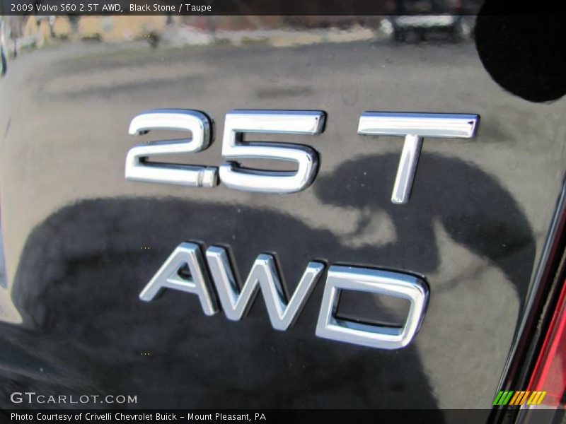 Black Stone / Taupe 2009 Volvo S60 2.5T AWD