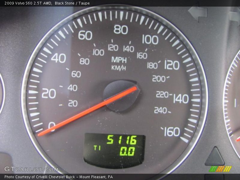 Black Stone / Taupe 2009 Volvo S60 2.5T AWD