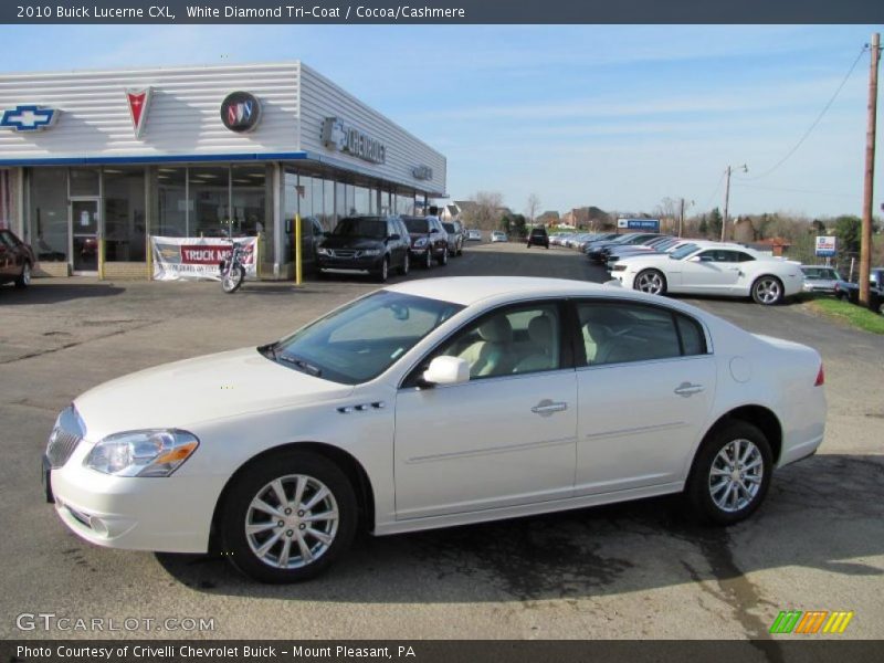 White Diamond Tri-Coat / Cocoa/Cashmere 2010 Buick Lucerne CXL