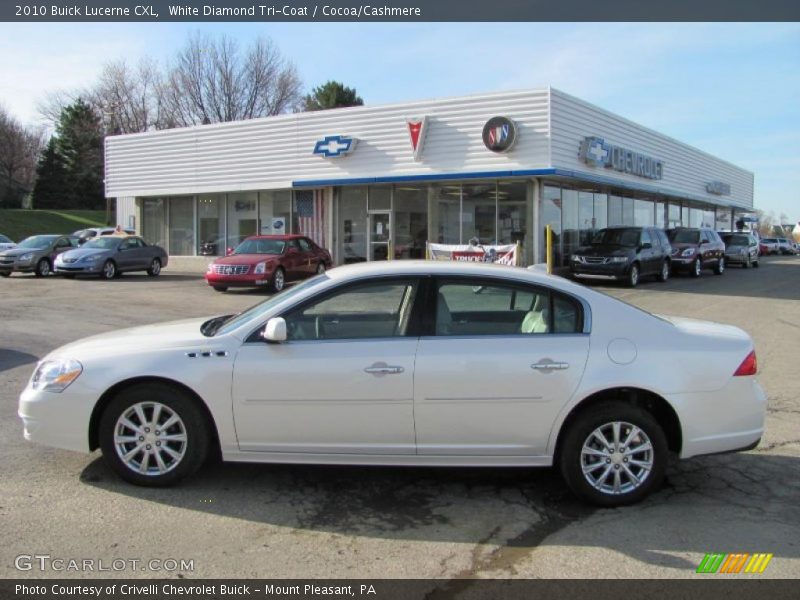 White Diamond Tri-Coat / Cocoa/Cashmere 2010 Buick Lucerne CXL