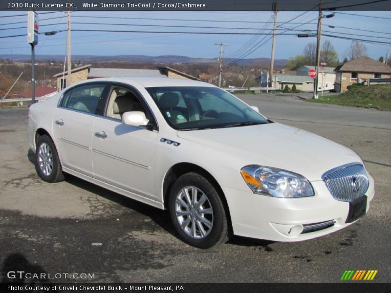 White Diamond Tri-Coat / Cocoa/Cashmere 2010 Buick Lucerne CXL