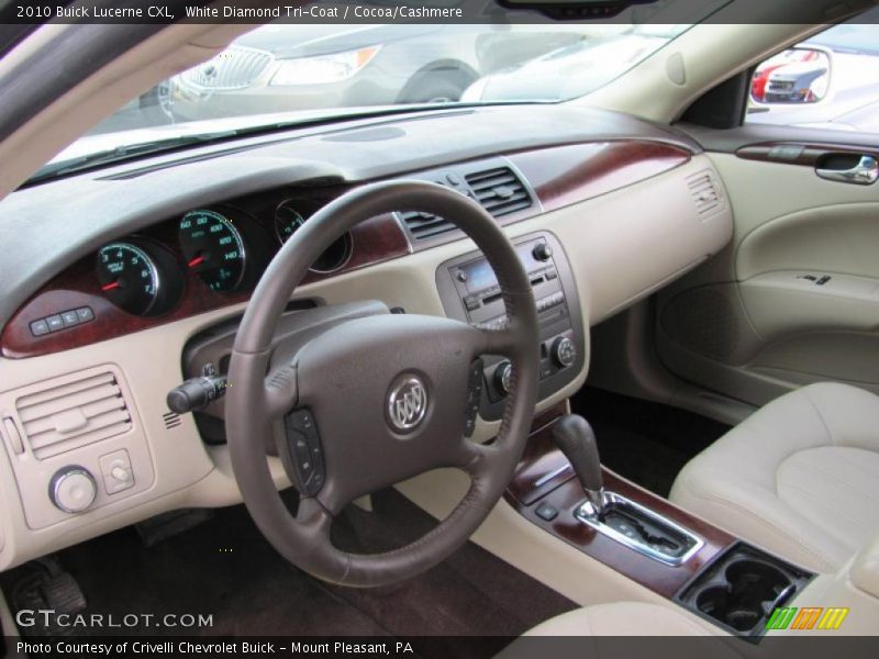 White Diamond Tri-Coat / Cocoa/Cashmere 2010 Buick Lucerne CXL