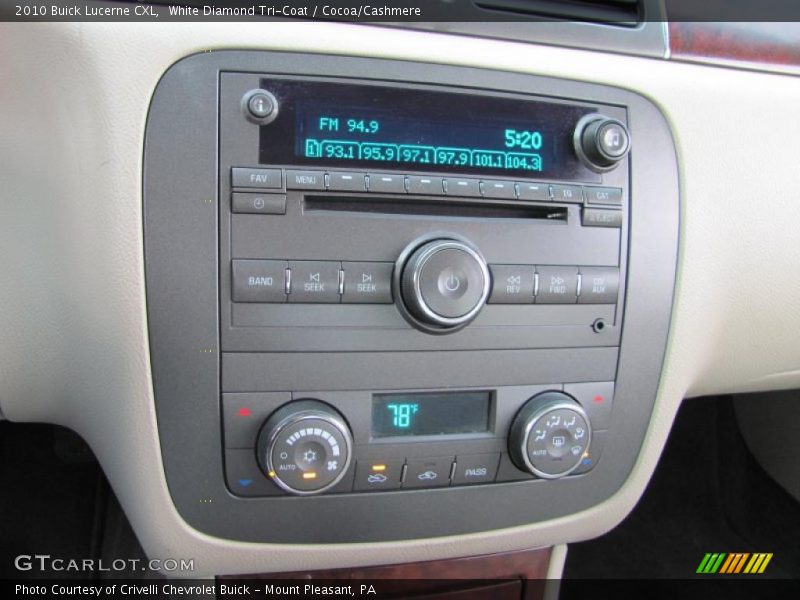 White Diamond Tri-Coat / Cocoa/Cashmere 2010 Buick Lucerne CXL