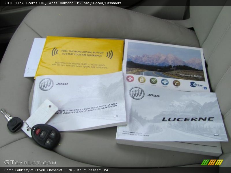 White Diamond Tri-Coat / Cocoa/Cashmere 2010 Buick Lucerne CXL