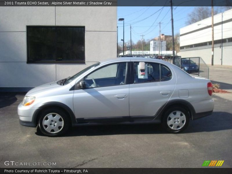 Alpine Silver Metallic / Shadow Gray 2001 Toyota ECHO Sedan