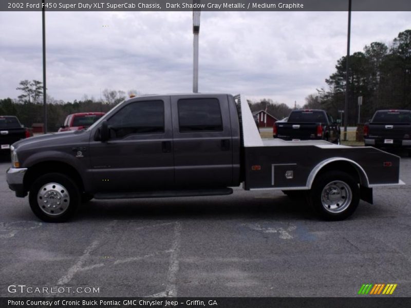 Dark Shadow Gray Metallic / Medium Graphite 2002 Ford F450 Super Duty XLT SuperCab Chassis
