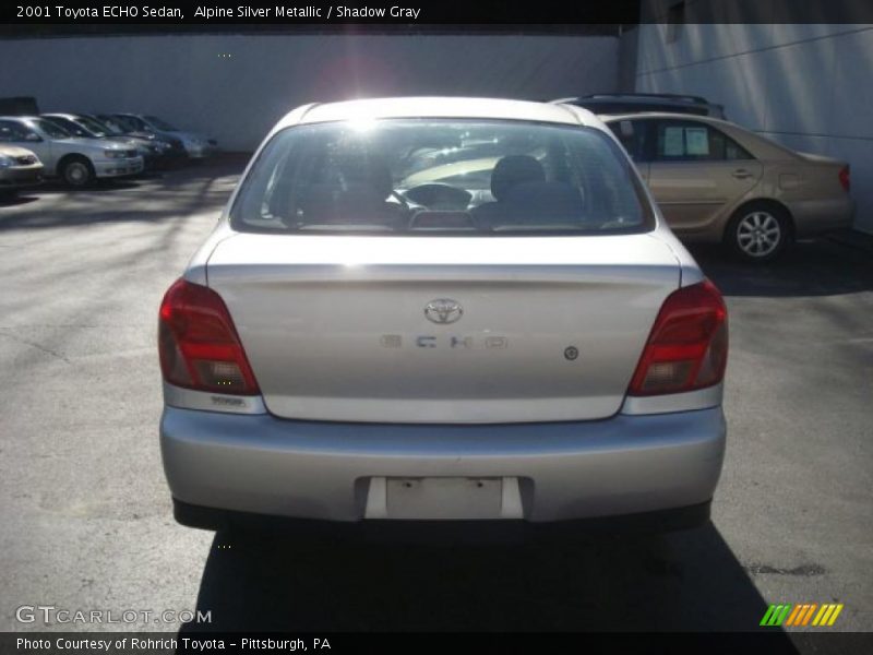 Alpine Silver Metallic / Shadow Gray 2001 Toyota ECHO Sedan