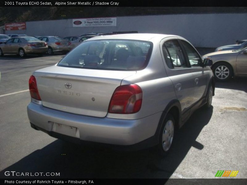 Alpine Silver Metallic / Shadow Gray 2001 Toyota ECHO Sedan