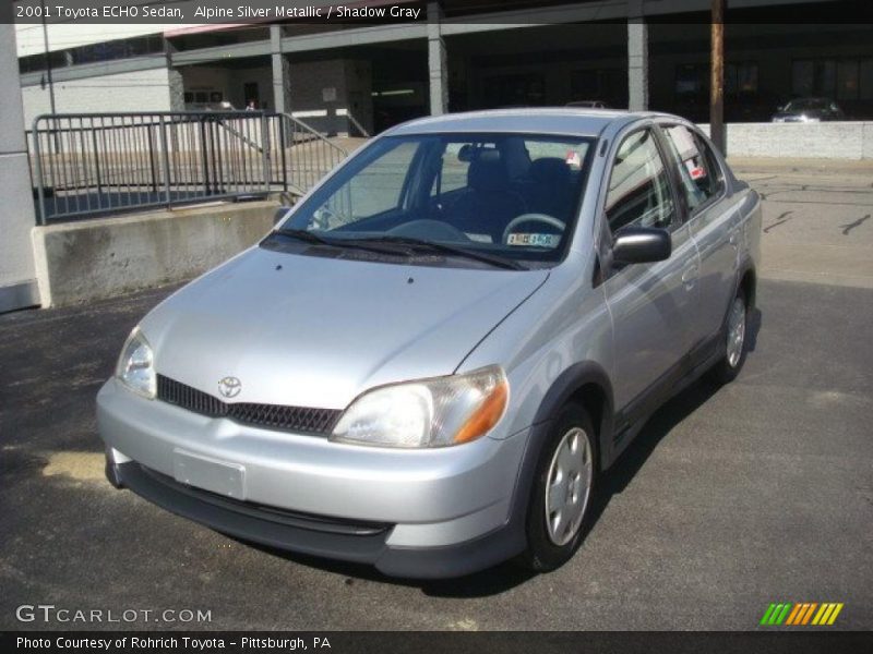 Alpine Silver Metallic / Shadow Gray 2001 Toyota ECHO Sedan