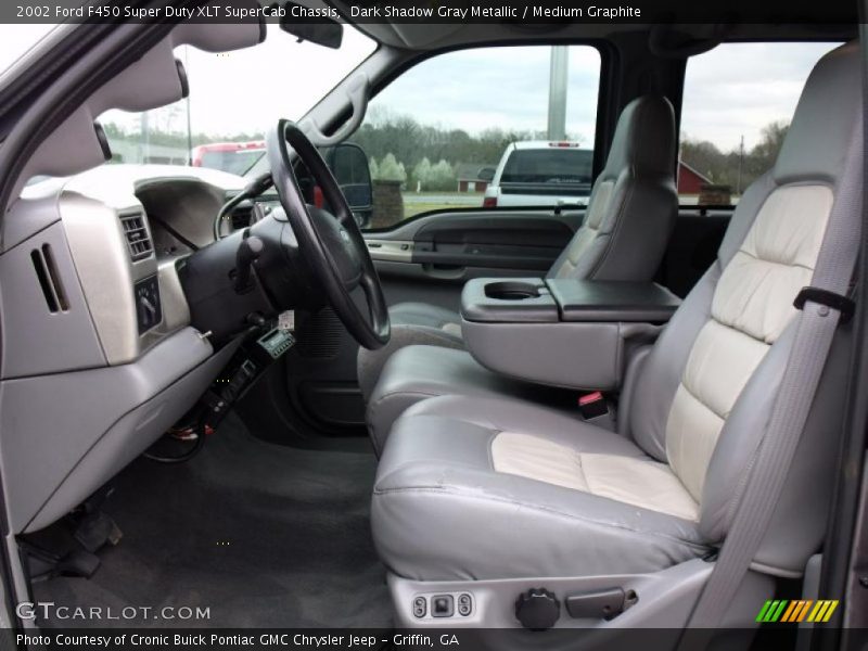 Dark Shadow Gray Metallic / Medium Graphite 2002 Ford F450 Super Duty XLT SuperCab Chassis