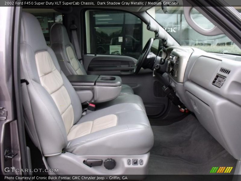 Dark Shadow Gray Metallic / Medium Graphite 2002 Ford F450 Super Duty XLT SuperCab Chassis