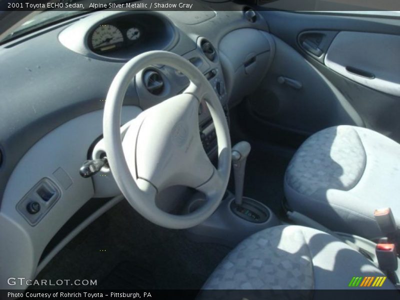 Alpine Silver Metallic / Shadow Gray 2001 Toyota ECHO Sedan