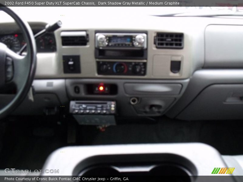 Dark Shadow Gray Metallic / Medium Graphite 2002 Ford F450 Super Duty XLT SuperCab Chassis