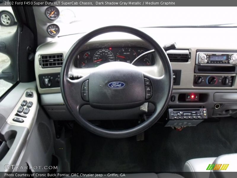 Dark Shadow Gray Metallic / Medium Graphite 2002 Ford F450 Super Duty XLT SuperCab Chassis