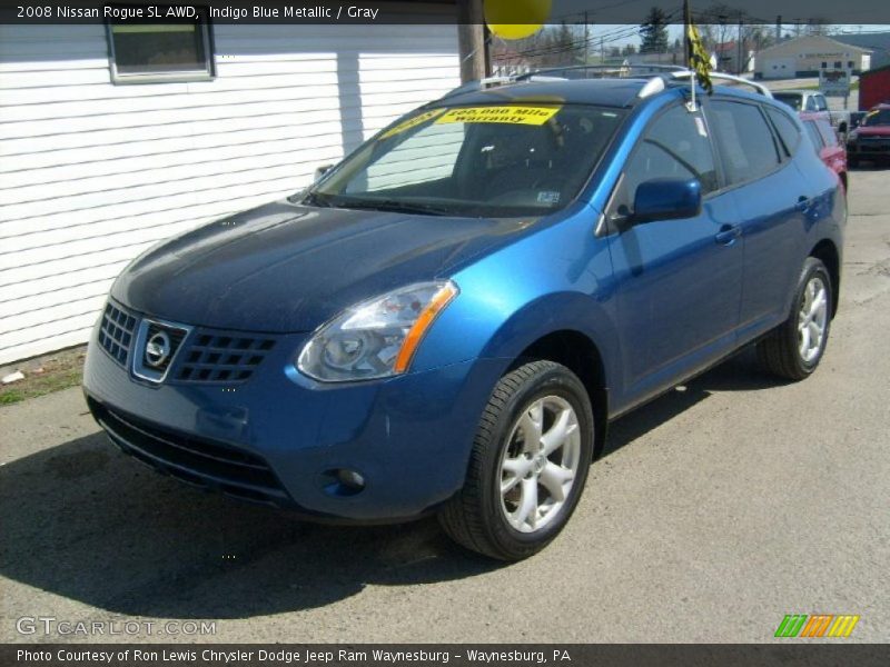 Indigo Blue Metallic / Gray 2008 Nissan Rogue SL AWD
