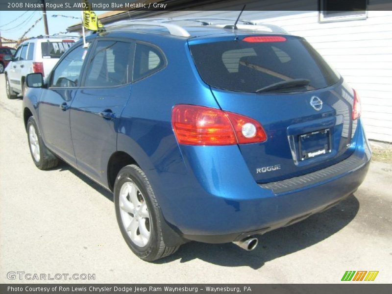 Indigo Blue Metallic / Gray 2008 Nissan Rogue SL AWD