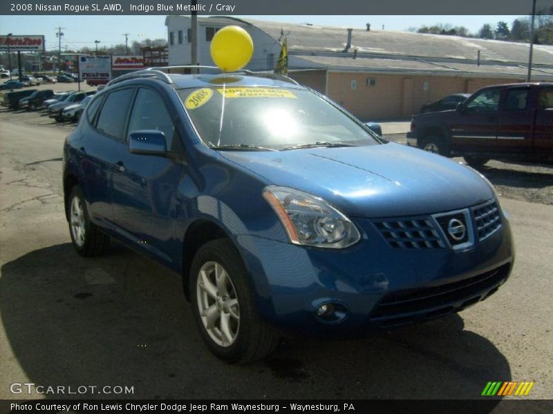 Indigo Blue Metallic / Gray 2008 Nissan Rogue SL AWD