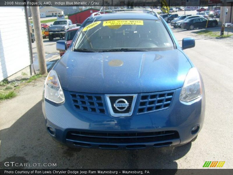 Indigo Blue Metallic / Gray 2008 Nissan Rogue SL AWD