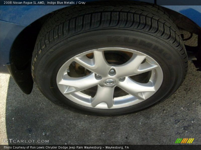 Indigo Blue Metallic / Gray 2008 Nissan Rogue SL AWD