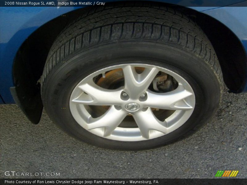 Indigo Blue Metallic / Gray 2008 Nissan Rogue SL AWD