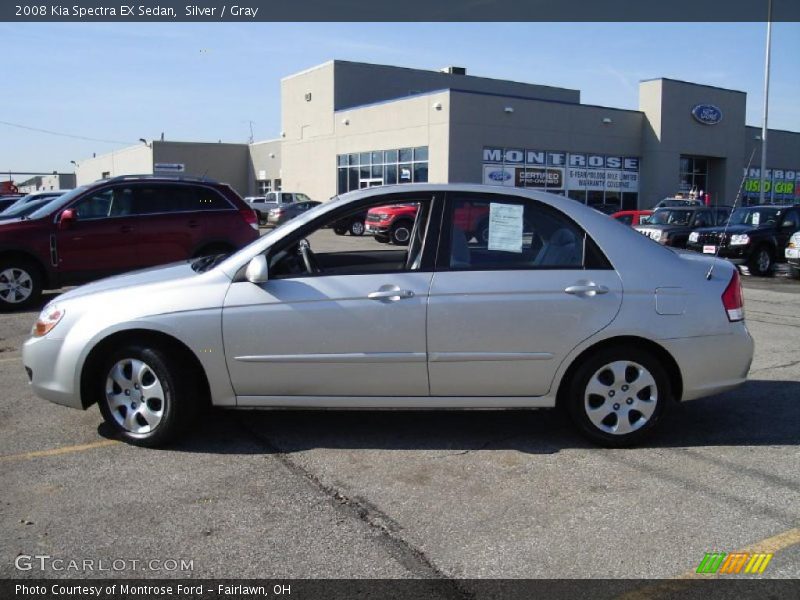 Silver / Gray 2008 Kia Spectra EX Sedan