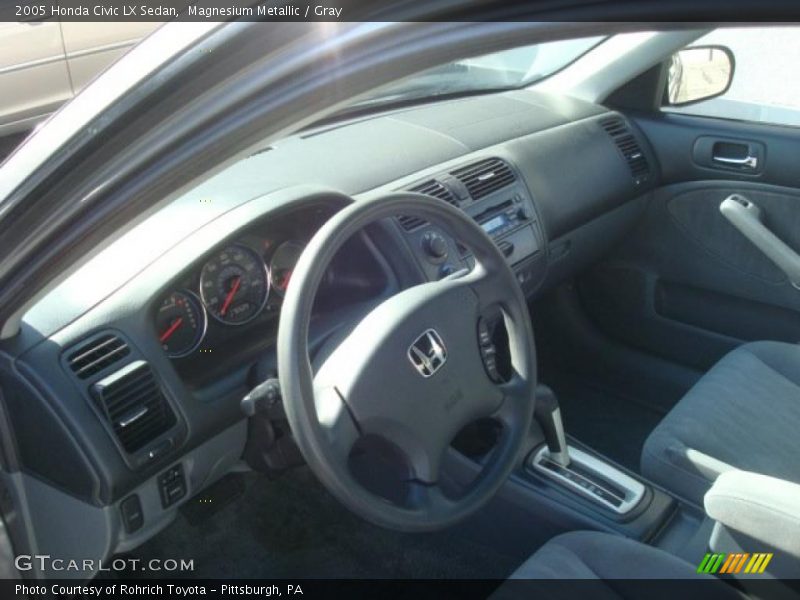 Magnesium Metallic / Gray 2005 Honda Civic LX Sedan