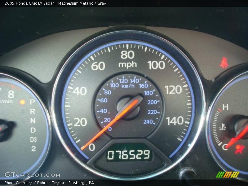 Magnesium Metallic / Gray 2005 Honda Civic LX Sedan