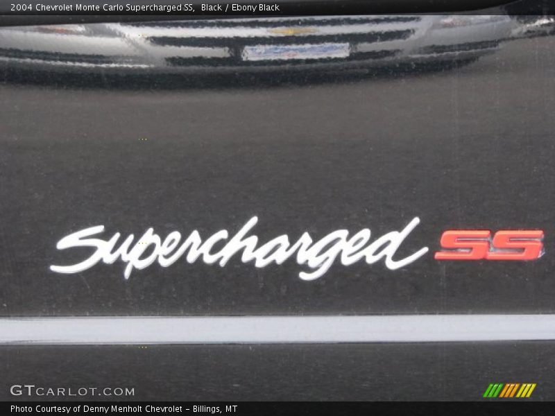 Black / Ebony Black 2004 Chevrolet Monte Carlo Supercharged SS