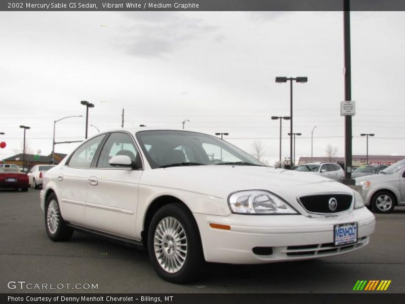Vibrant White / Medium Graphite 2002 Mercury Sable GS Sedan