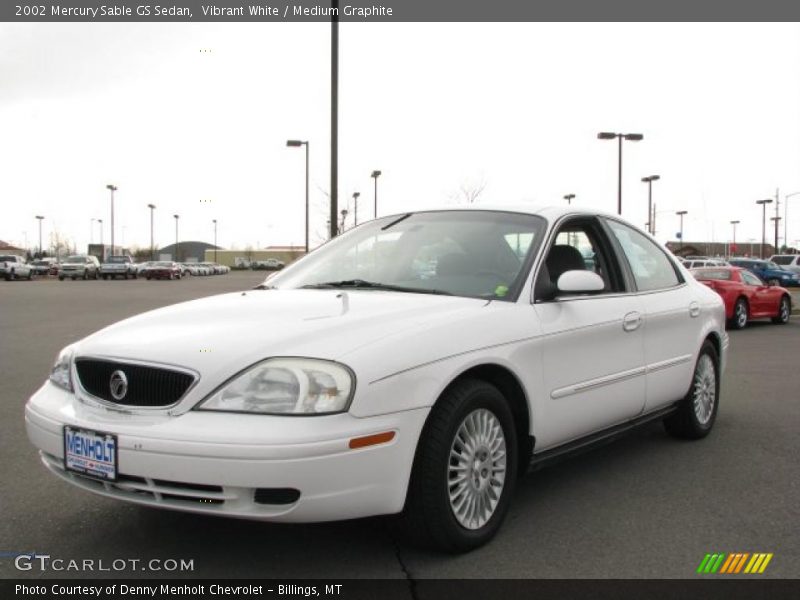 Vibrant White / Medium Graphite 2002 Mercury Sable GS Sedan