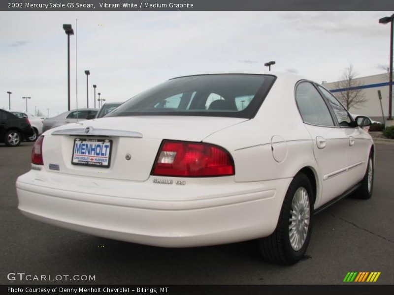 Vibrant White / Medium Graphite 2002 Mercury Sable GS Sedan