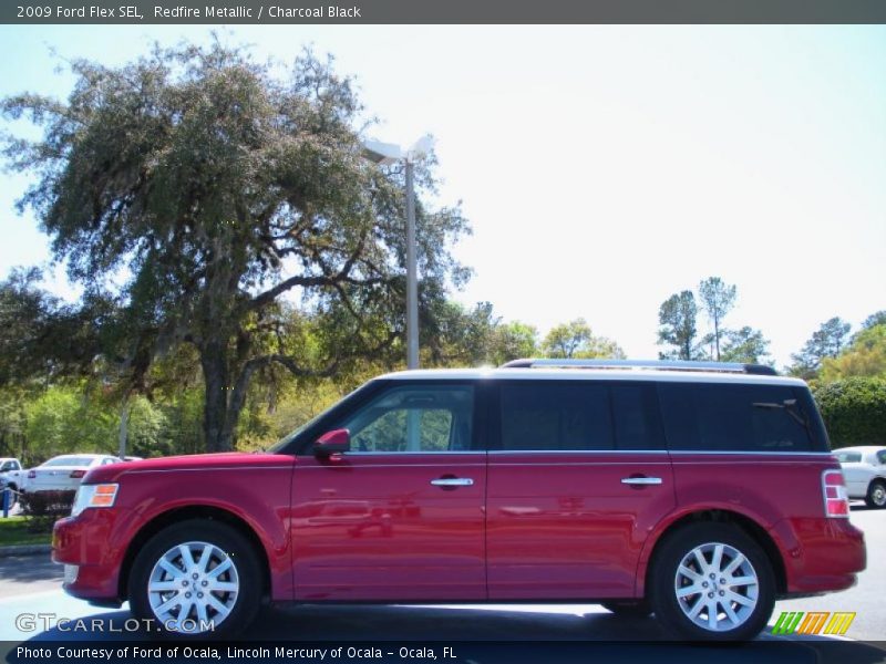 Redfire Metallic / Charcoal Black 2009 Ford Flex SEL