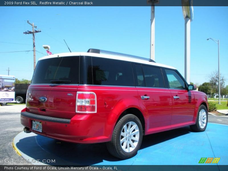 Redfire Metallic / Charcoal Black 2009 Ford Flex SEL