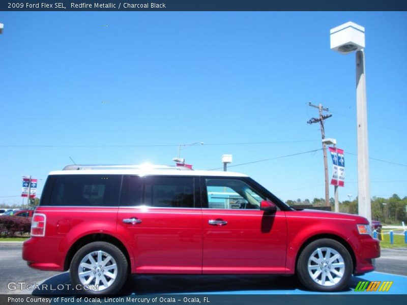Redfire Metallic / Charcoal Black 2009 Ford Flex SEL