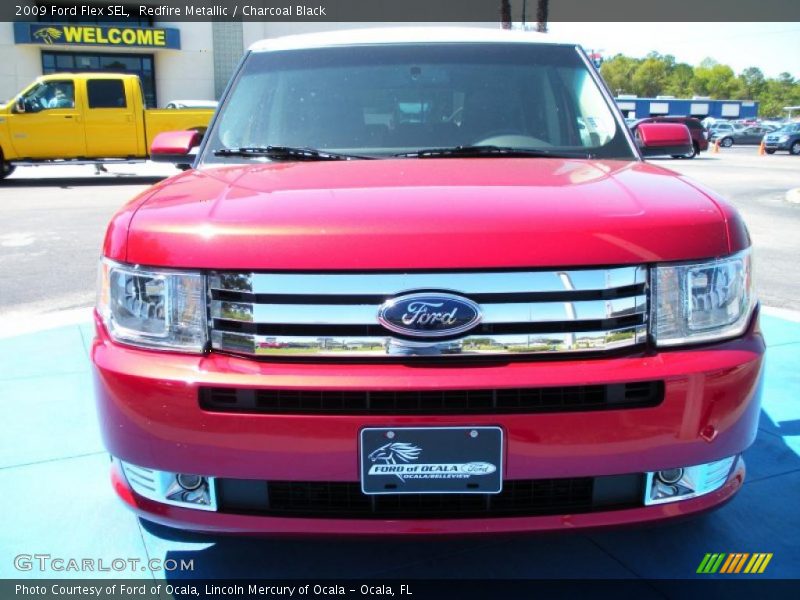 Redfire Metallic / Charcoal Black 2009 Ford Flex SEL