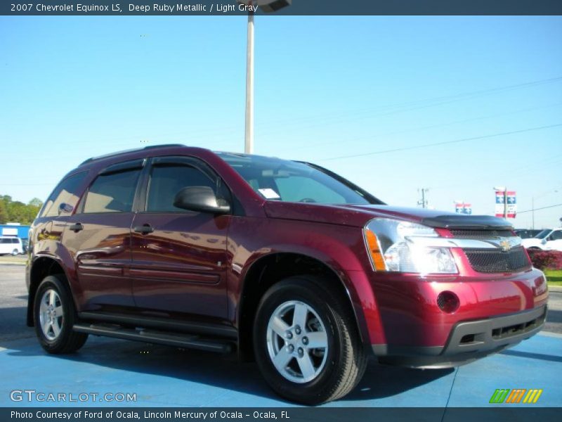 Deep Ruby Metallic / Light Gray 2007 Chevrolet Equinox LS