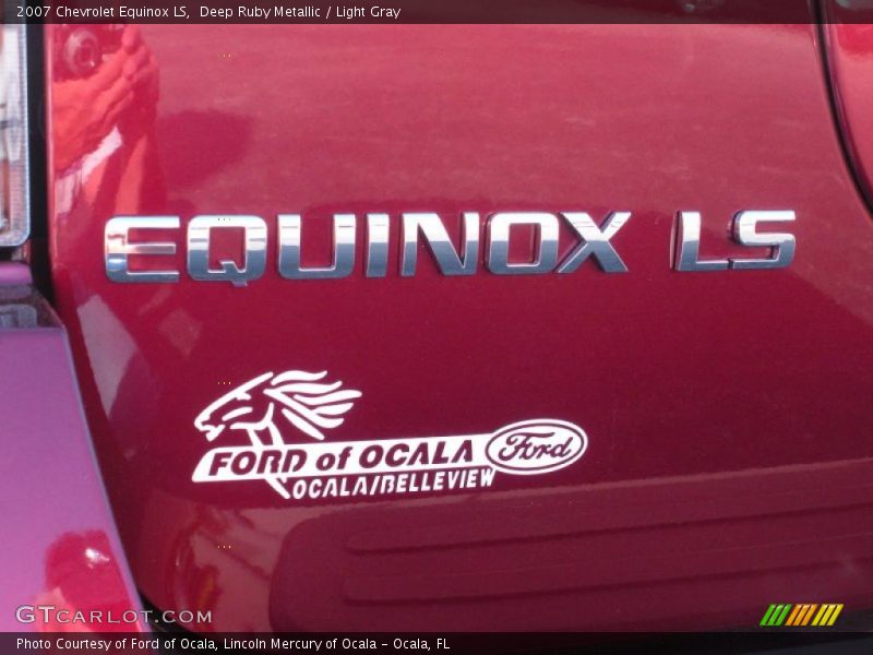 Deep Ruby Metallic / Light Gray 2007 Chevrolet Equinox LS