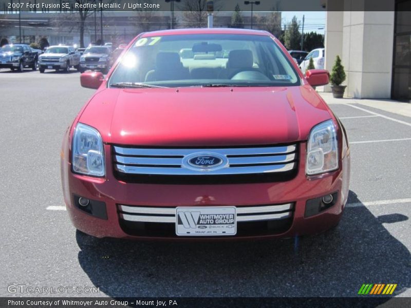 Redfire Metallic / Light Stone 2007 Ford Fusion SE