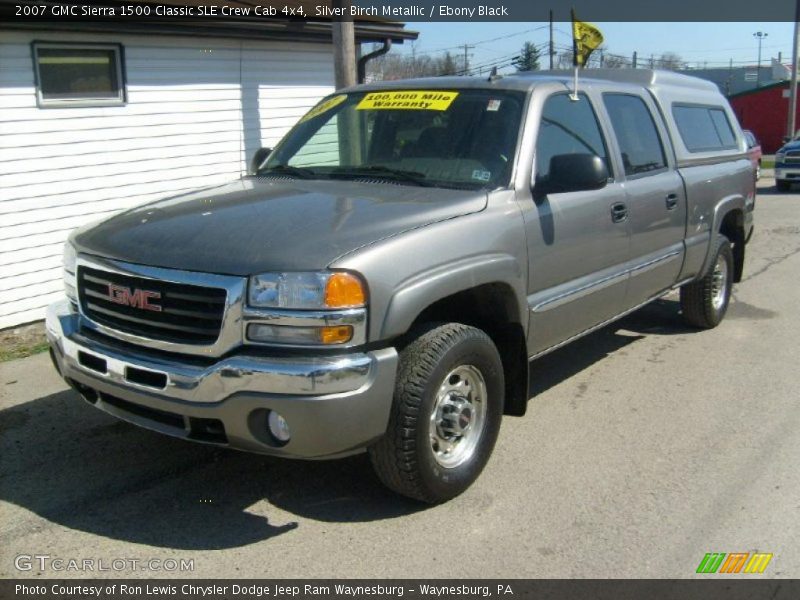 Silver Birch Metallic / Ebony Black 2007 GMC Sierra 1500 Classic SLE Crew Cab 4x4