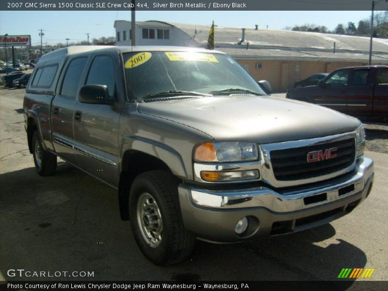 Silver Birch Metallic / Ebony Black 2007 GMC Sierra 1500 Classic SLE Crew Cab 4x4