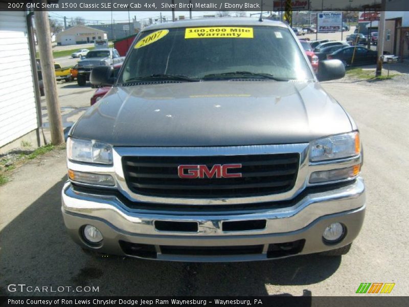 Silver Birch Metallic / Ebony Black 2007 GMC Sierra 1500 Classic SLE Crew Cab 4x4