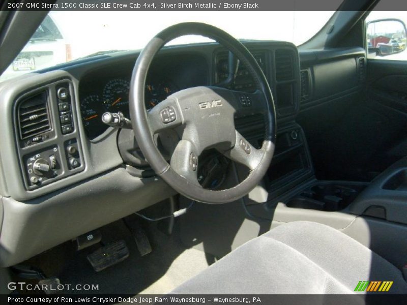 Silver Birch Metallic / Ebony Black 2007 GMC Sierra 1500 Classic SLE Crew Cab 4x4