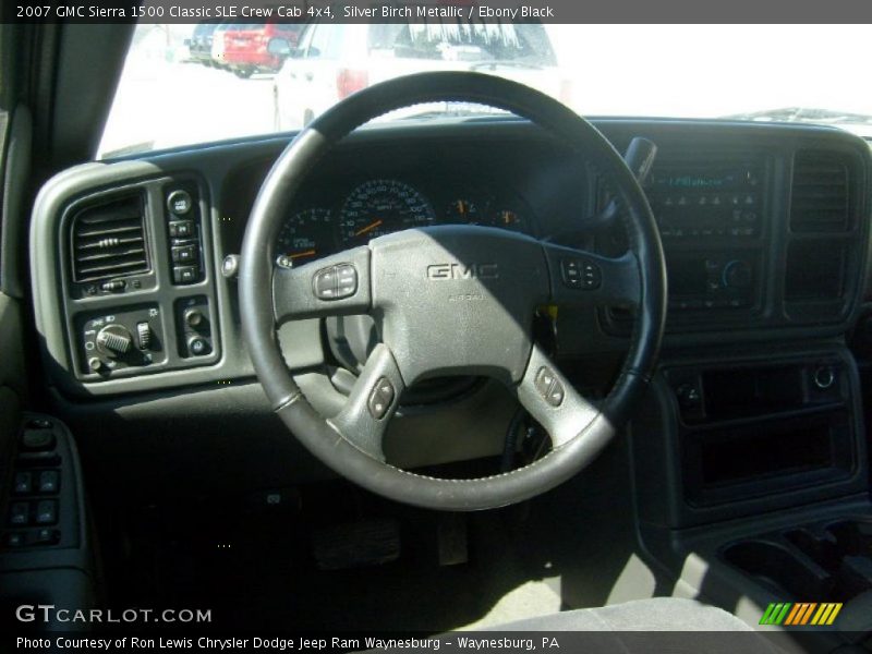 Silver Birch Metallic / Ebony Black 2007 GMC Sierra 1500 Classic SLE Crew Cab 4x4